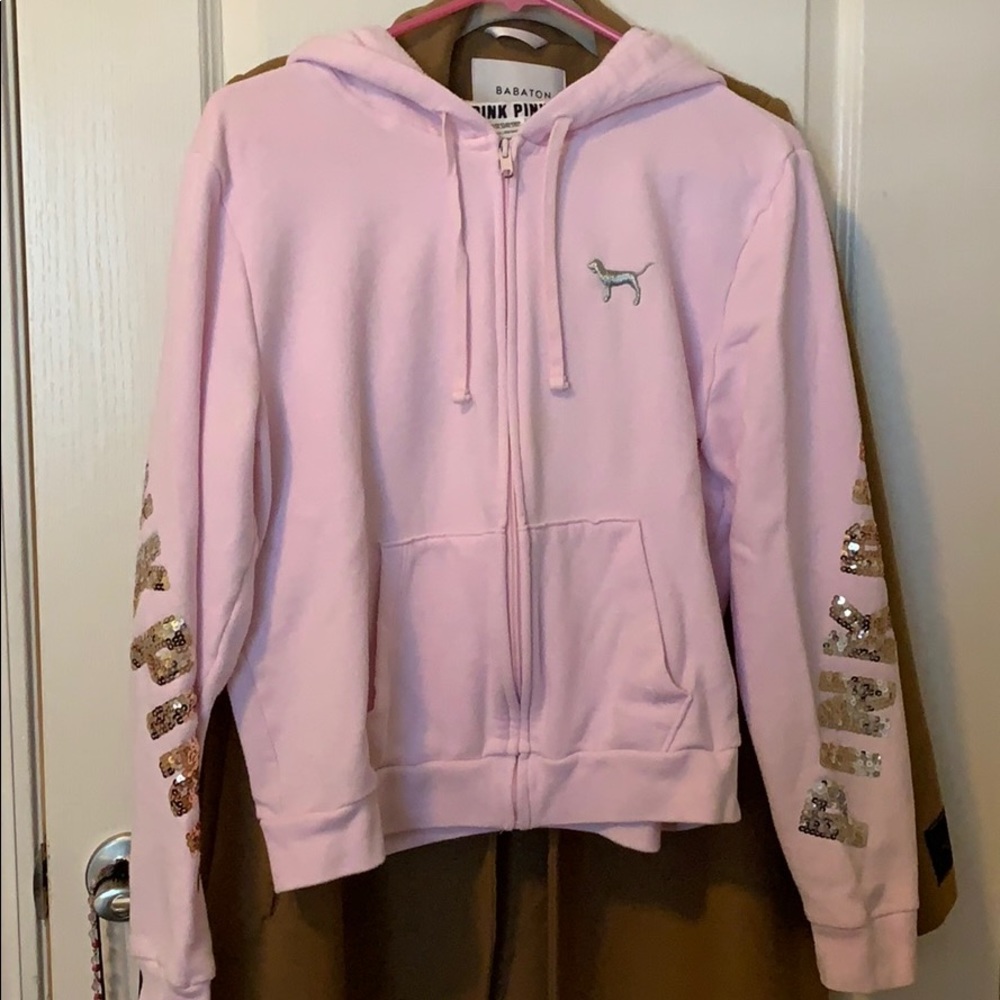 SOLD Pink Victoria secret sequin jacket SOLD
